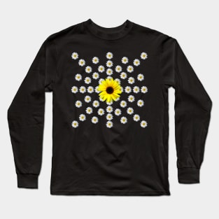 Sunflower Daisy Flower Pattern Daisy Long Sleeve T-Shirt